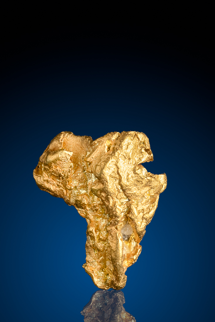 (image for) Dazzling, Rugged Natural Gold Nugget with Quartz - Alaska - 4.20 grams